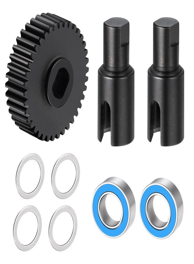 طقم تروس تفاضلية مركزية فولاذية رقم 1144 من LSG، قطع غيار مُحسّنة لسيارة LOSI 1/16 Mini-B ذات التروس التفاضلية المركزية، لون أسود - Image 1